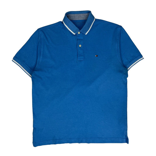 Tommy Hilfiger Polo Shirt - Medium Blue Cotton
