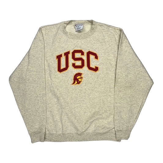 USc Trojans Champion College Sweatshirt - XL Beige Cotton Blend