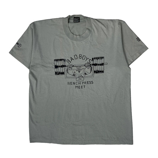 Weightlifting Fruit Of The Loom Graphic T-Shirt - XL Grey Cotton Blend