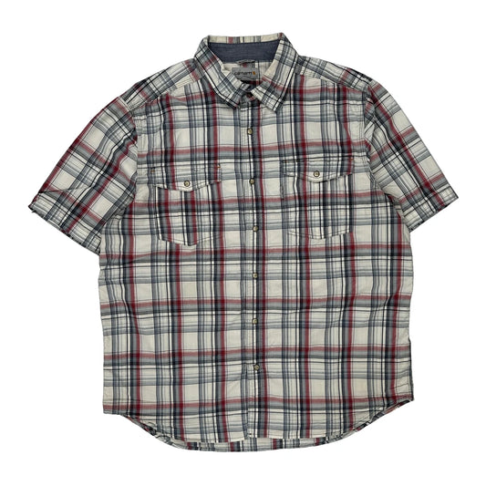 Carhartt Checked Short Sleeve Shirt - XL Multicoloured Cotton Blend