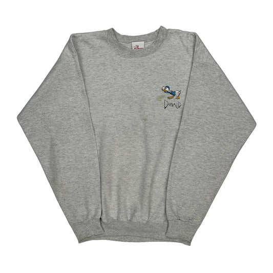 Donald Duck Disney Cartoon Sweatshirt - Medium Grey Cotton