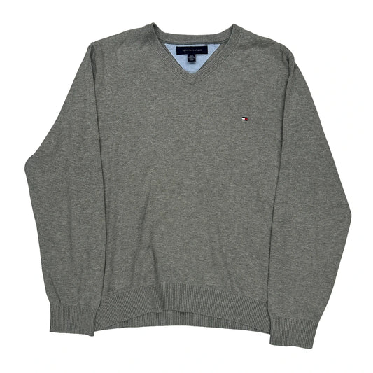 Tommy Hilfiger Jumper - Large Grey Cotton