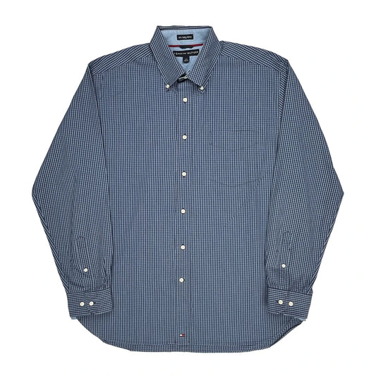 Tommy Hilfiger Checked Shirt - Large Blue Cotton