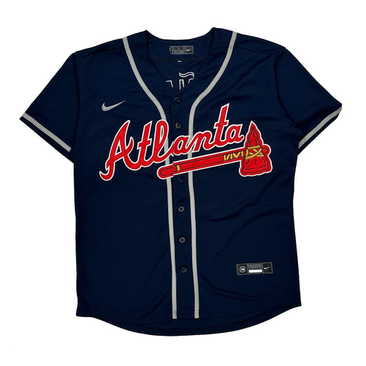 Atlanta Braves Nike Mlb Jersey - Large Navy Polyester