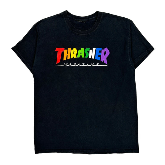 Magazine Thrasher T-Shirt - Large Black Cotton