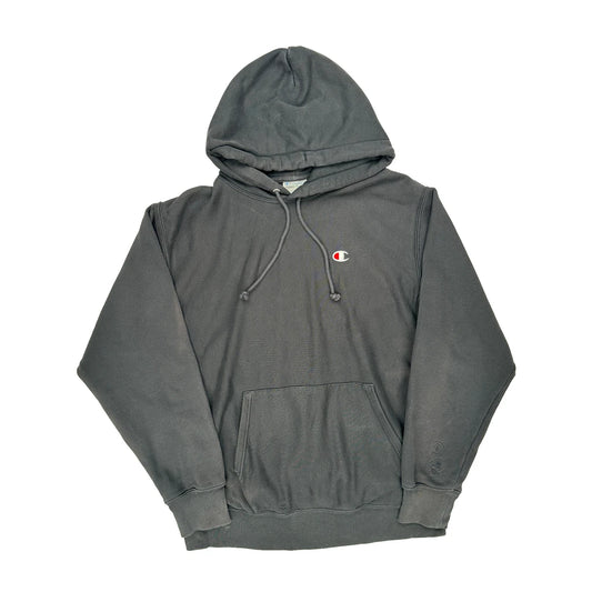 Reverse Weave Champion Hoodie - Large Grey Cotton