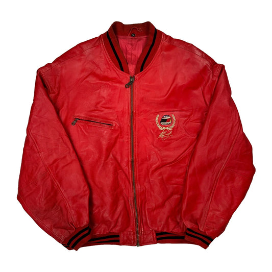 Unbranded Leather Jacket - 2XL Red Leather