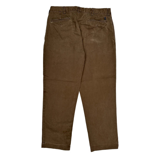 Polo By Ralph Lauren Trousers - 34W 29L Brown Cotton