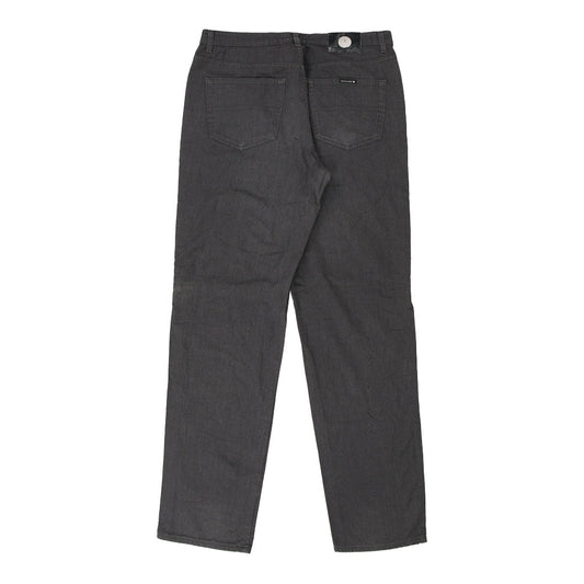 Vintage Trussardi Trousers - 36W 36L Black Cotton