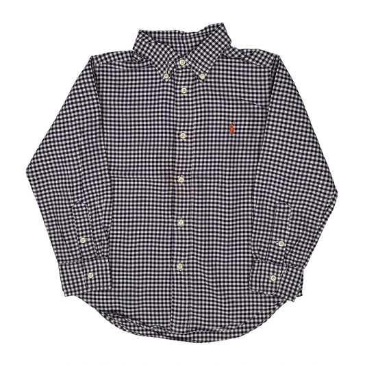 Vintage Age 5 Ralph Lauren Checked Shirt - XS Purple Cotton