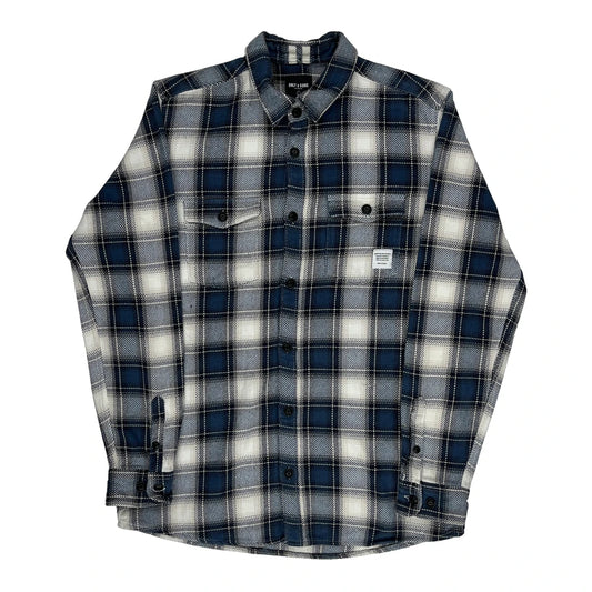 Unbranded Checked Flannel Shirt - Large Blue Cotton