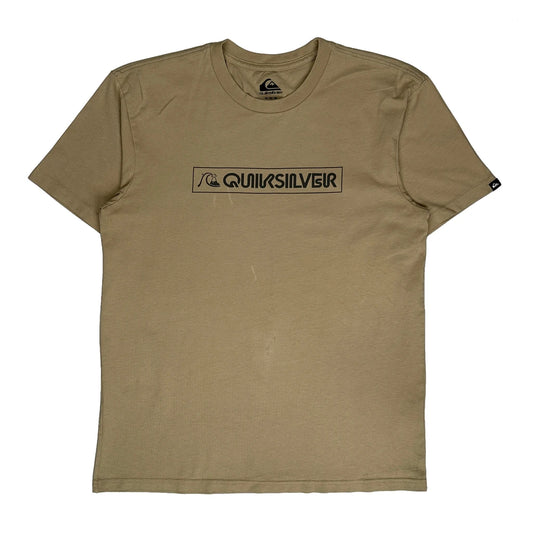 Quiksilver Graphic T-Shirt - Medium Beige Cotton