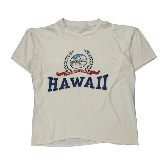 Unbranded Single Stitch T-Shirt - 2XL White Cotton