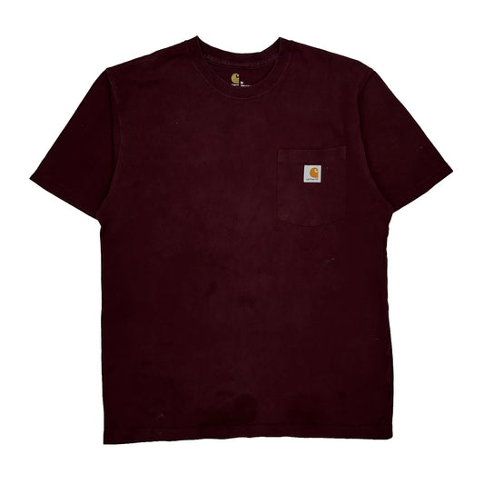 Carhartt T-Shirt - Medium Burgundy Cotton