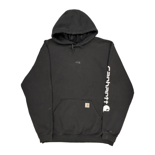 Carhartt Spellout Hoodie - XL Black Cotton