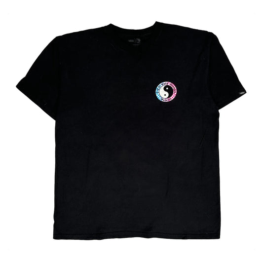 Vans Graphic T-Shirt - Large Black Cotton