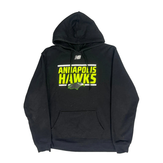 Annapolis Hawks New Balance Graphic Hoodie - Large Black Cotton