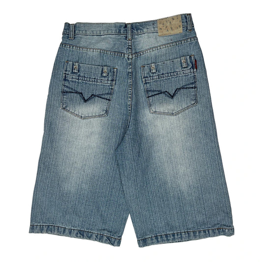 Three Baggy Denim Shorts - 32W 14L Blue Cotton