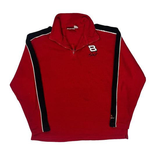 Vintage Racing Number 8 Signature Winners Striped Fleece - Large Red Polyester