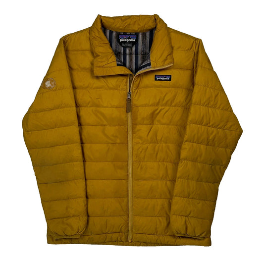 Age 12 Patagonia Repaired Puffer - Large Yellow Polyester