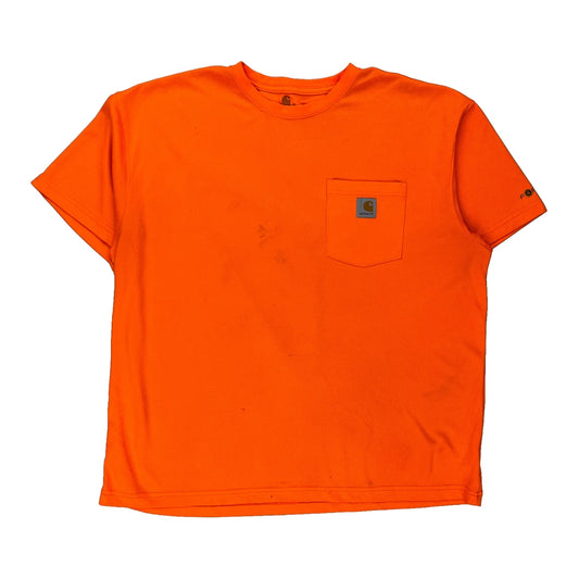 Carhartt T-Shirt - XL Orange Polyester