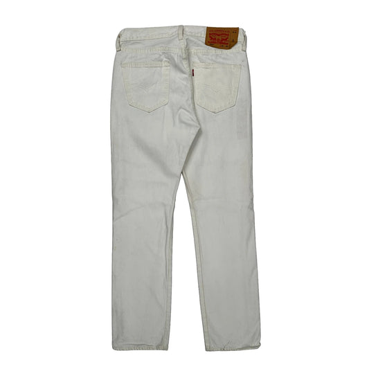 501 Levis Jeans - 30W 30L White Cotton