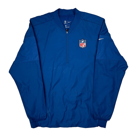 Vintage Nfl Nike Windbreaker - Large Blue Polyester