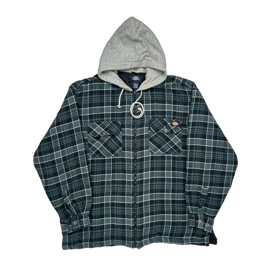 Vintage Dickies Checked Jacket - XL Green Cotton