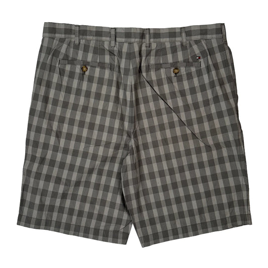 Tommy Hilfiger Checked Chino Shorts - 38W 10L Grey Cotton