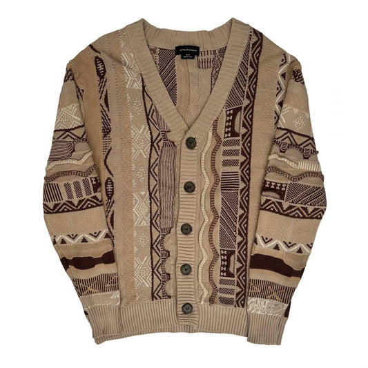 Vintage Cotton On Cardigan - Small Beige Cotton