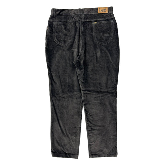 Lee Cord Trousers - 34″ Waist Black Cotton Blend