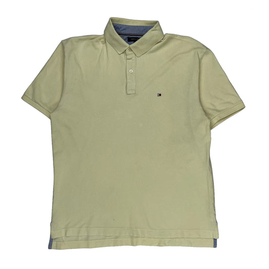 Tommy Hilfiger Polo Shirt - Large Yellow Cotton