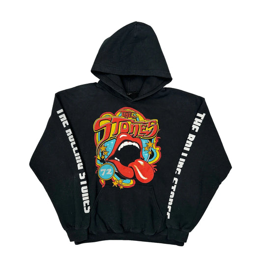 72 Tour The Rolling Stones Hoodie - Medium Black Cotton