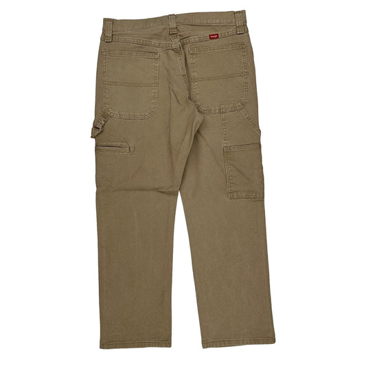 Wrangler Carpenter Trousers - 32W 30L Khaki Cotton