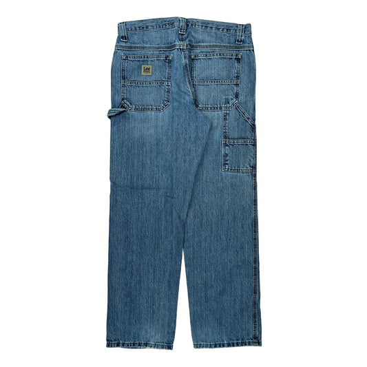 Lee Double Knee Carpenter Jeans - 34W 31L Blue Denim