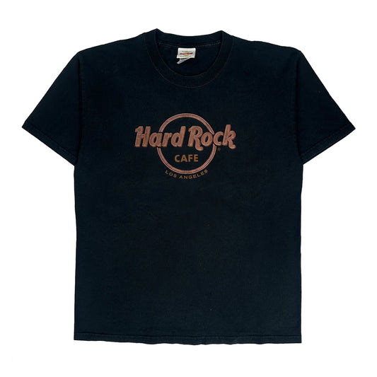Hard Rock Cafe Spellout T-Shirt - Large Black Cotton