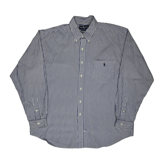 Ralph Lauren Striped Shirt - XL White Cotton