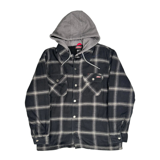 Vintage Dickies Checked Jacket - Large Black Polyester