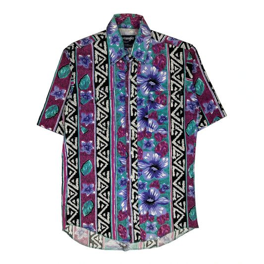 Wrangler Floral Short Sleeve Shirt - Medium Multicoloured Cotton