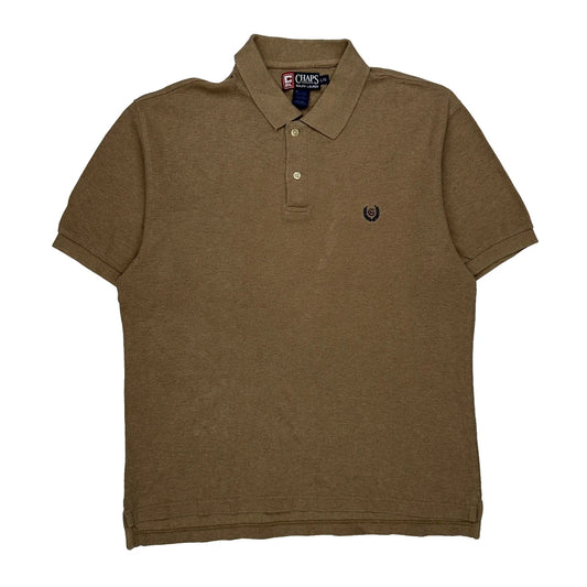 Vintage Chaps Ralph Lauren Polo Shirt - Large Brown Cotton