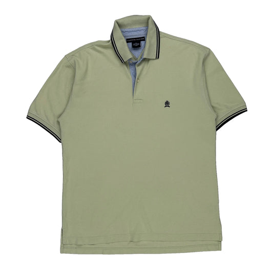 Tommy Hilfiger Polo Shirt - Large Grey Cotton
