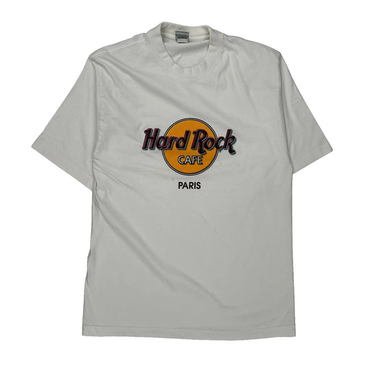 Hard Rock Cafe Graphic T-Shirt - Large White Cotton