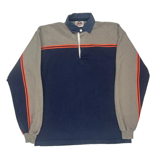Barbarian Striped Rugby Shirt - 2XL Navy Cotton