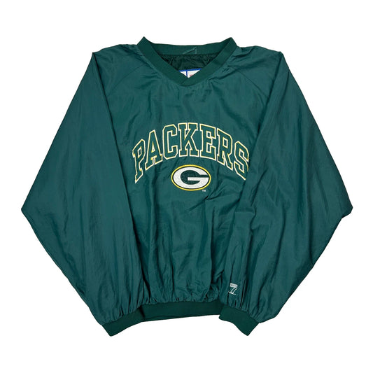 Packers Logo 7 Football Windbreaker - Large Green Nylon