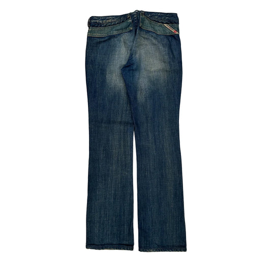 Vintage Diesel Boot Cut Jeans - 28W UK 6 Blue Denim