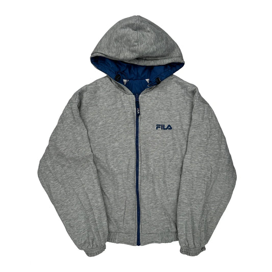 Fila Reversible Jacket - Small Grey Cotton Blend