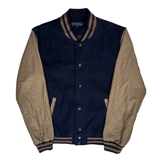 Spool & Thread Varsity Jacket - Small Beige Polyester
