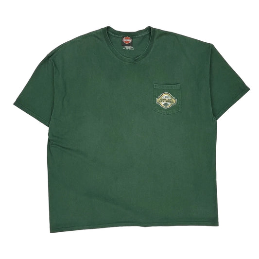 Hawkeye Harley-Davidson Harley Davidson Graphic T-Shirt - 2XL Green Cotton