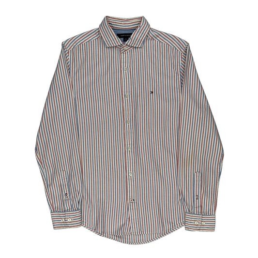 Tommy Hilfiger Striped Shirt - Small Blue Cotton