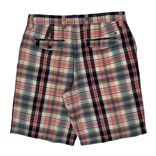 Vintage Tommy Hilfiger Checked Chino Shorts - 32W 9L Multicoloured Cotton